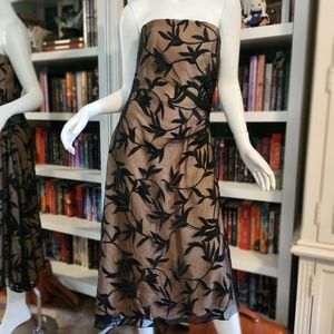 KEEPSAKE the label Strapless Lace Midi Dress